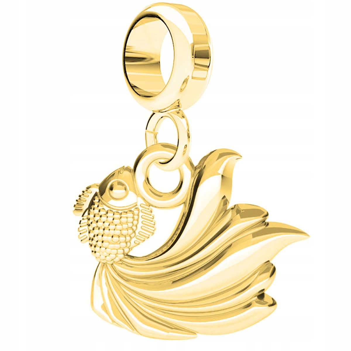 Charms złoty Ryba Fish Zwierzę srebro 925