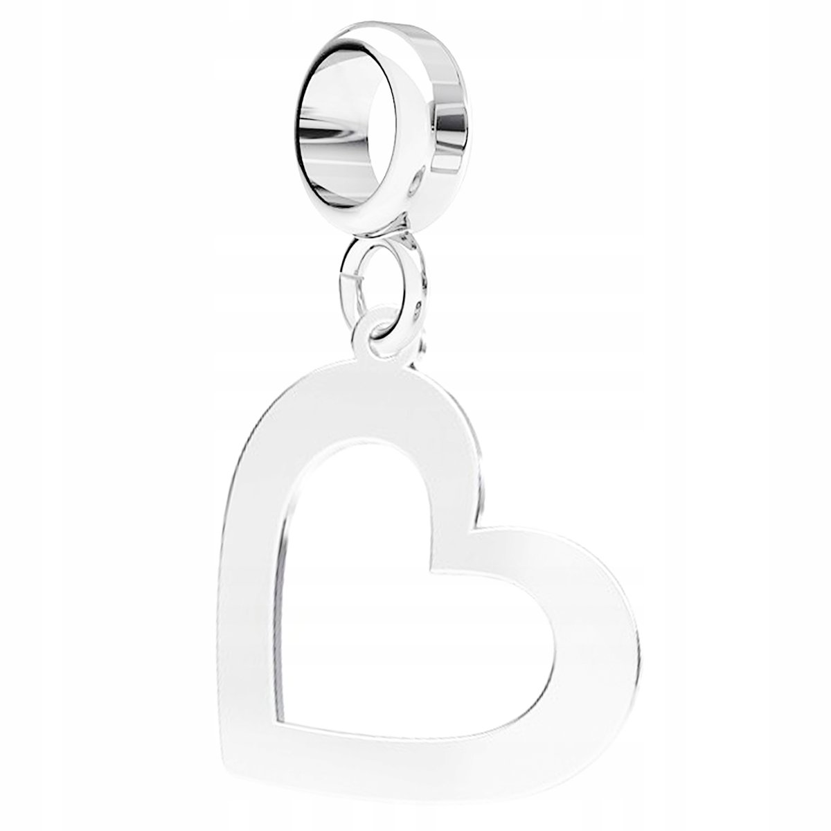 Charms wiszący Puste Serce srebro 925