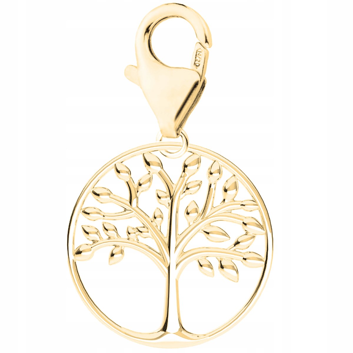 Zawieszka złota wisząca Drzewo Życia srebro 925