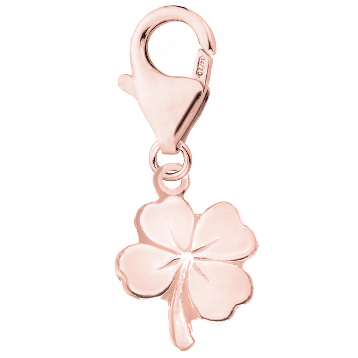Zawieszka Koniczyna Kwiat różowe złoto srebro 925
