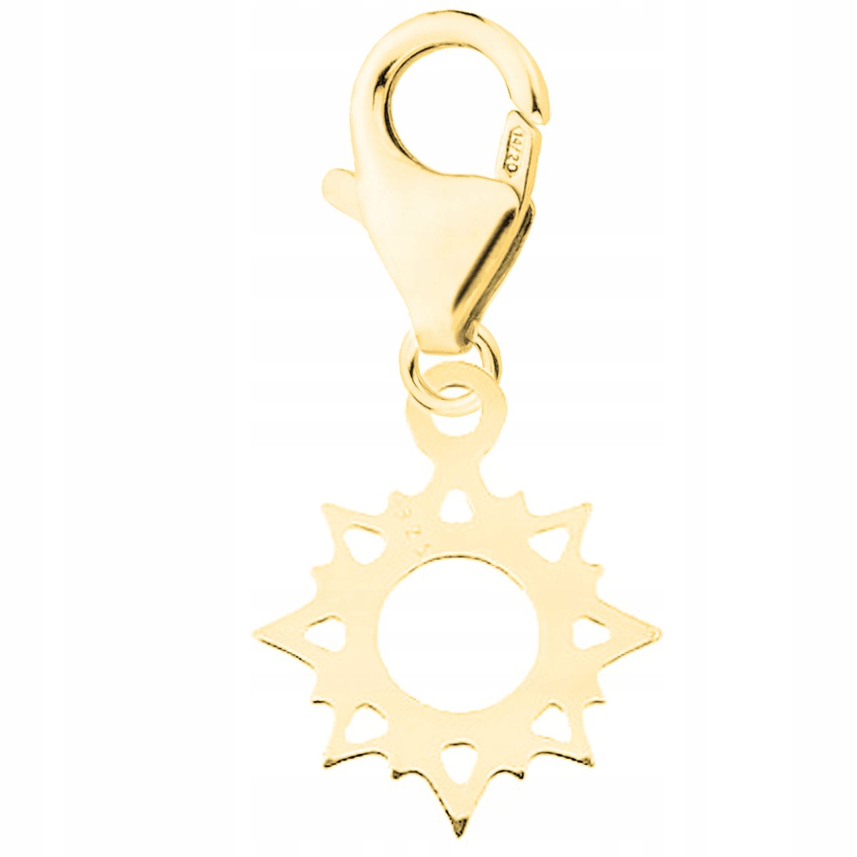 Zawieszka złota wisząca Słońce srebro 925