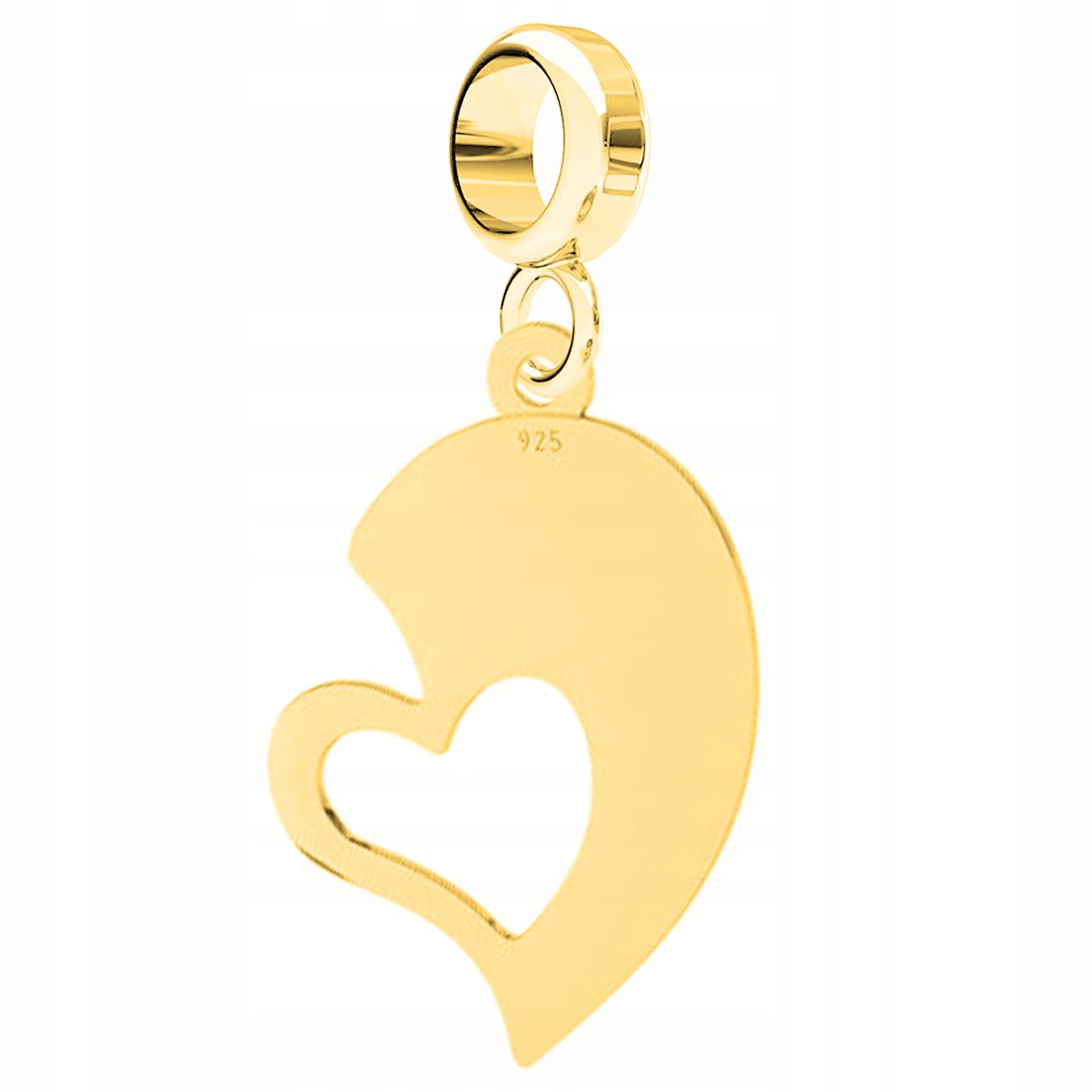 Charms złoty Serce Love srebro 925
