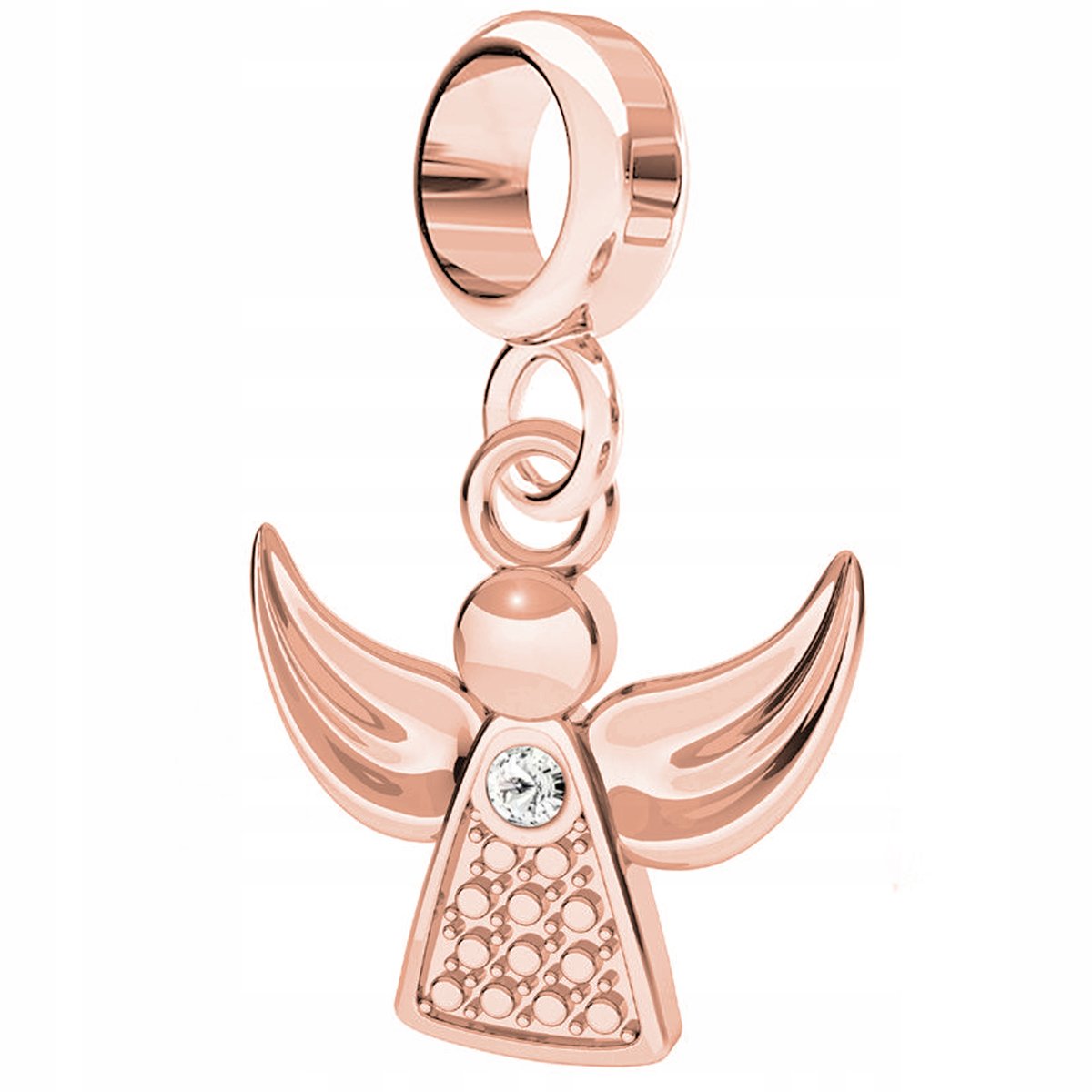 Charms Anioł Aniołek różowe złoto srebro 925