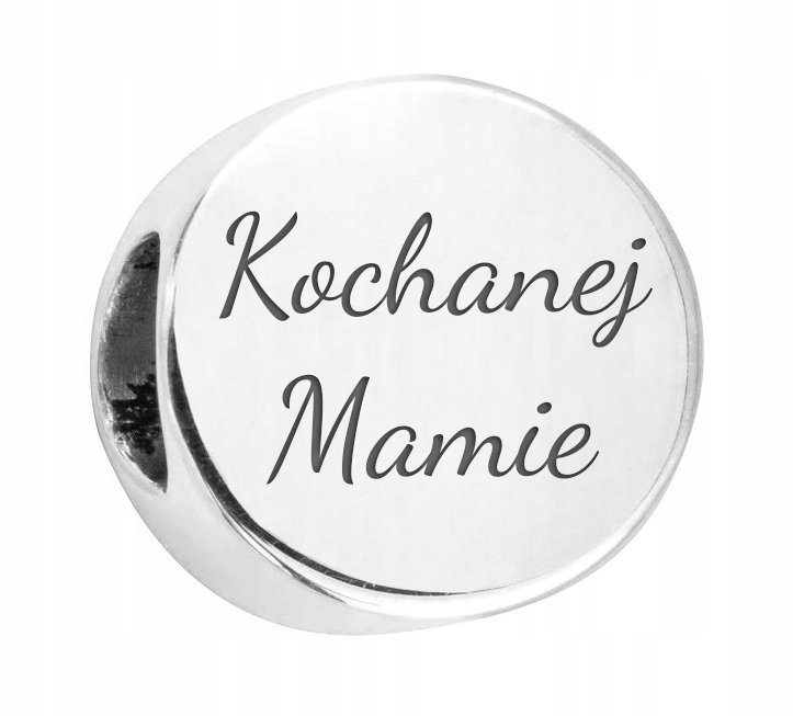 Charms Kochanej Mamie srebro 925 + GRAWER