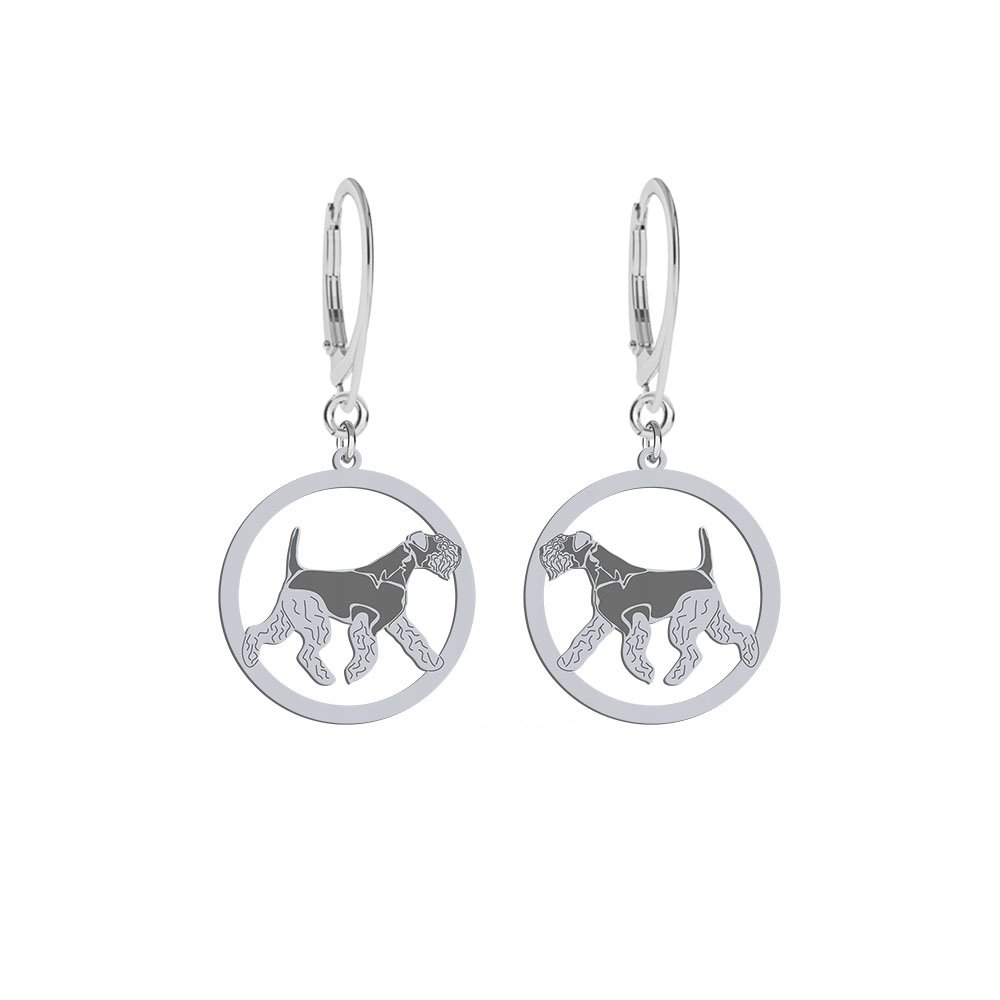 Kolczyki Srebrne z psem Lakeland Terrier 925 Biżuteria Prezent GRAWER