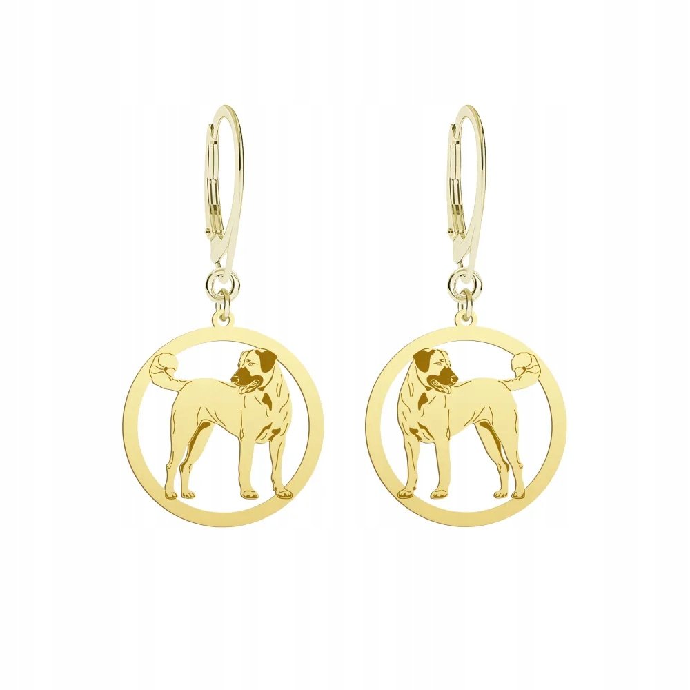 Kolczyki Złote z psem Kangal 925 Prezent Biżuteria Kobieta Bigiel GRAWER