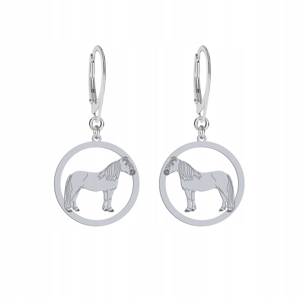 Kolczyki Srebrne z Koniem Haflinger 925 Prezent Kobieta Biżuteria GRAWER