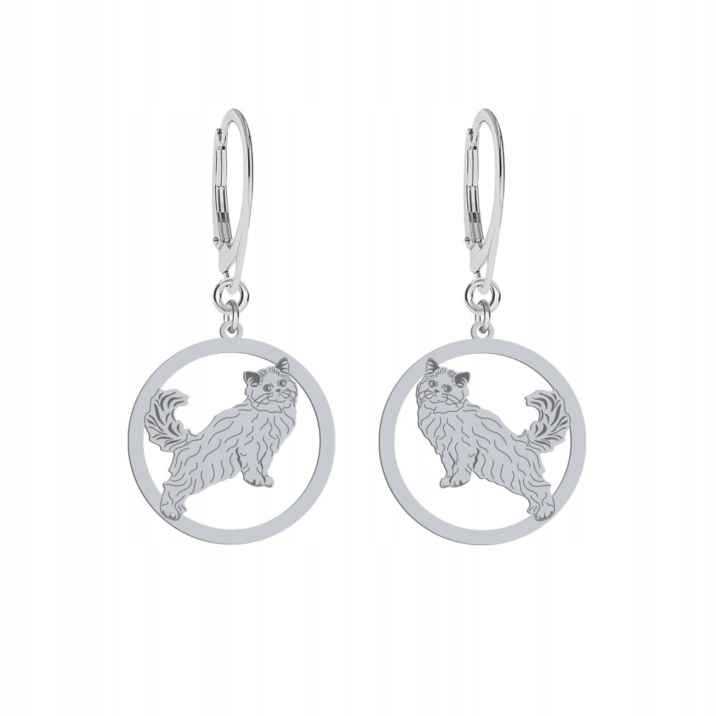 Kolczyki Srebrne Kot Szkocki Straight 925 Biżuteria Kobieta Prezent GRAWER