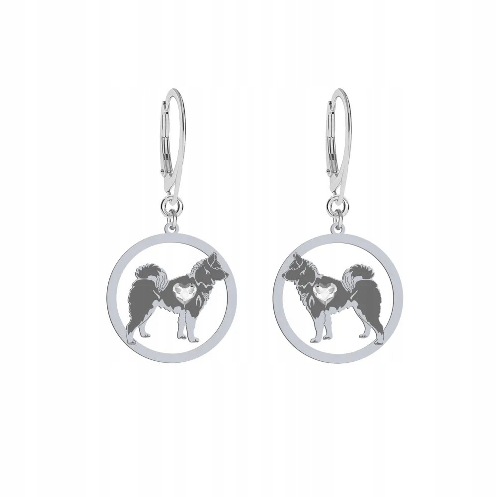 Kolczyki Srebrne z Karelskim Psem na niedźwiedzie 925 Biżuteria GRAWER