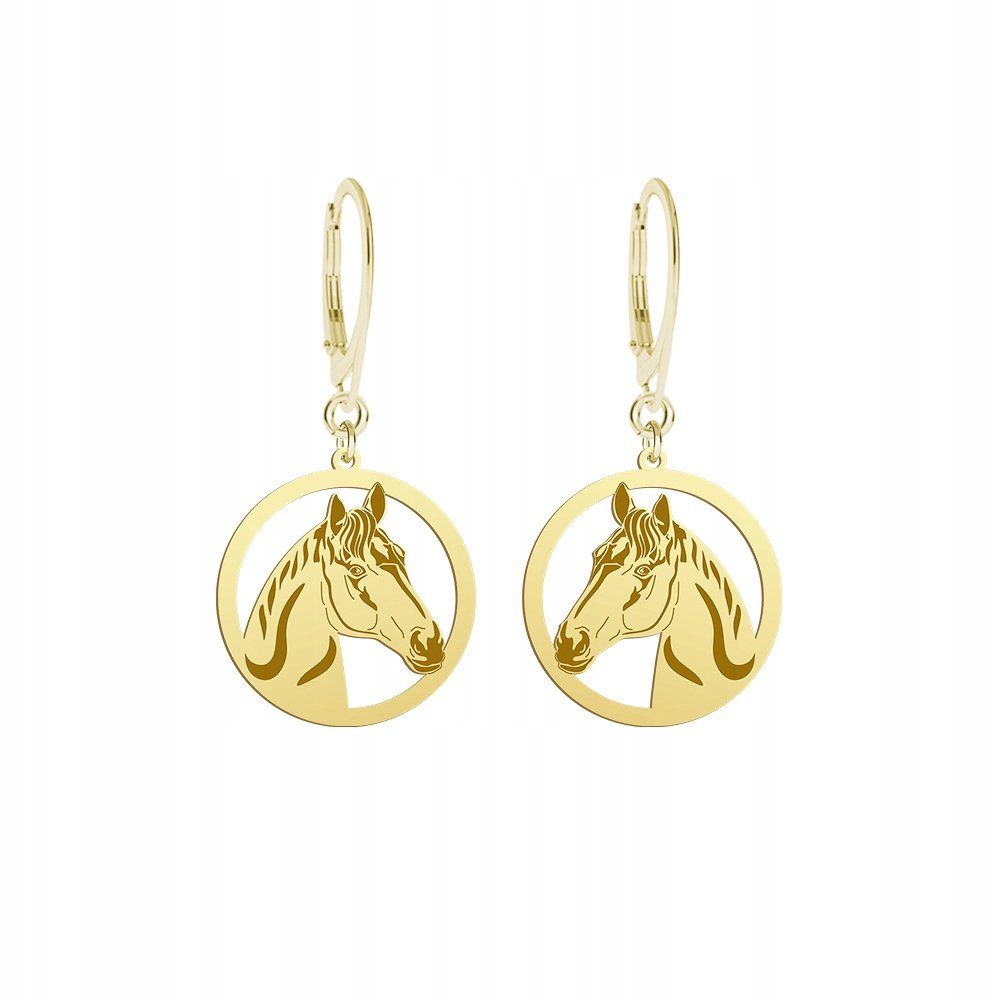 Kolczyki Złote z Koniem Trakeńskim 925 Prezent Biżuteria Kobieta GRAWER