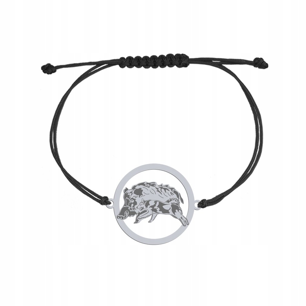 Bransoletka Srebrna z Łajka Zachodniosyberyjska 925 Sznurek Prezent GRAWER