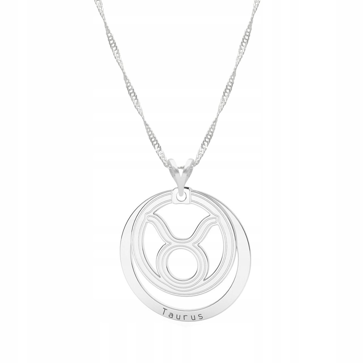 Łańcuszek srebrny naszyjnik 925 Znak Zodiaku Byk