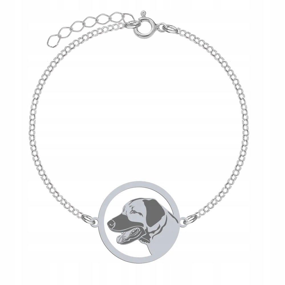 Bransoletka Srebrna z psem Kangal 925 Łańcuszek Biżuteria na Prezent GRAWER
