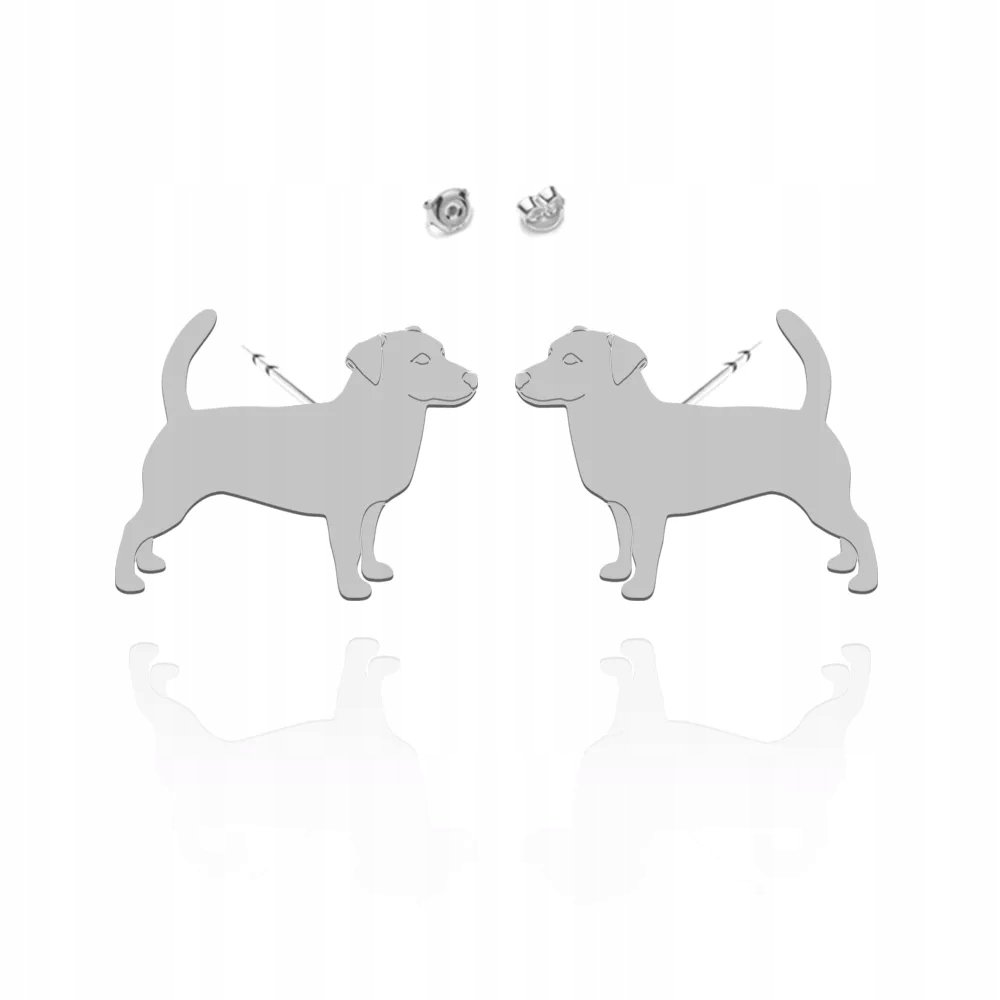 Kolczyki Srebro 925 z psem Jack Russell Terrier Krótkowłosy DEDYKACJA