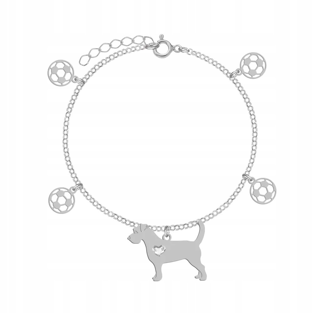Bransoletka Srebrna z Jack Russell Terrier Szorstkowłosy 925 Kobieta GRAWER