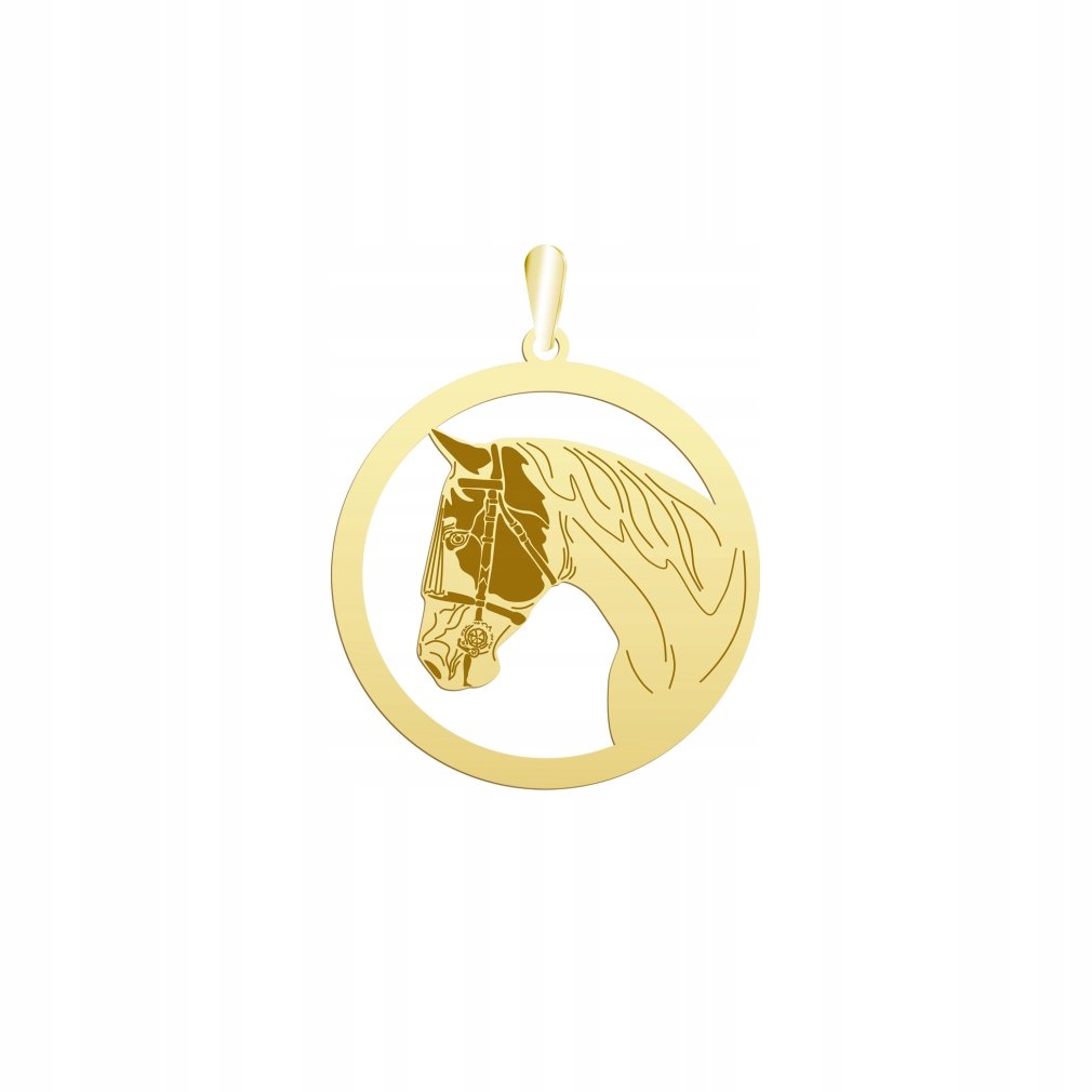 Zawieszka Złota Koń American Paint Horse 925 Kobieta Biżuteria GRAWER
