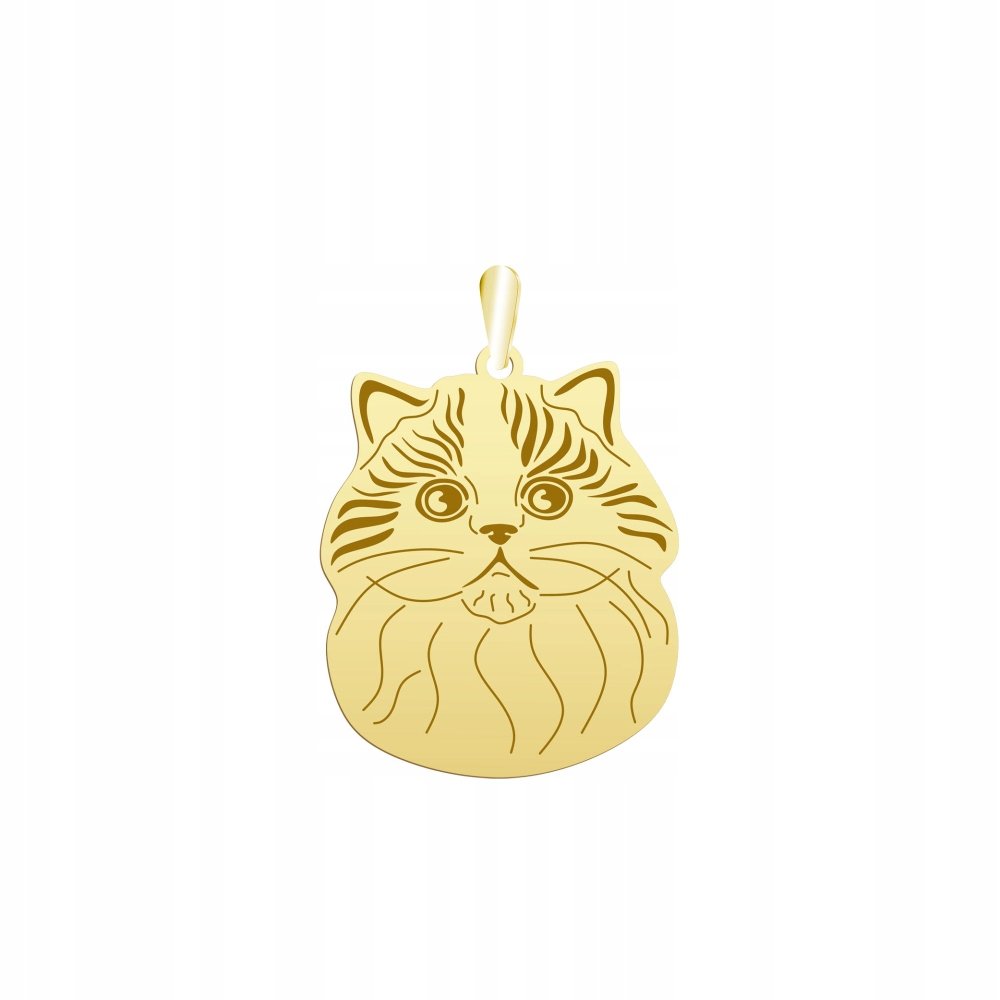 Zawieszka Złota Kot Szkocki Straight 925 Prezent Biżuteria Kobieta GRAWER