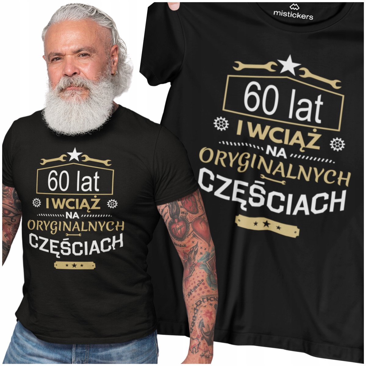 KOSZULKA NA 60 URODZINY PREZENT SZEŚĆDZIESIĄTKĘ MĘSKA DLA FACETA MĘŻCZYZNY