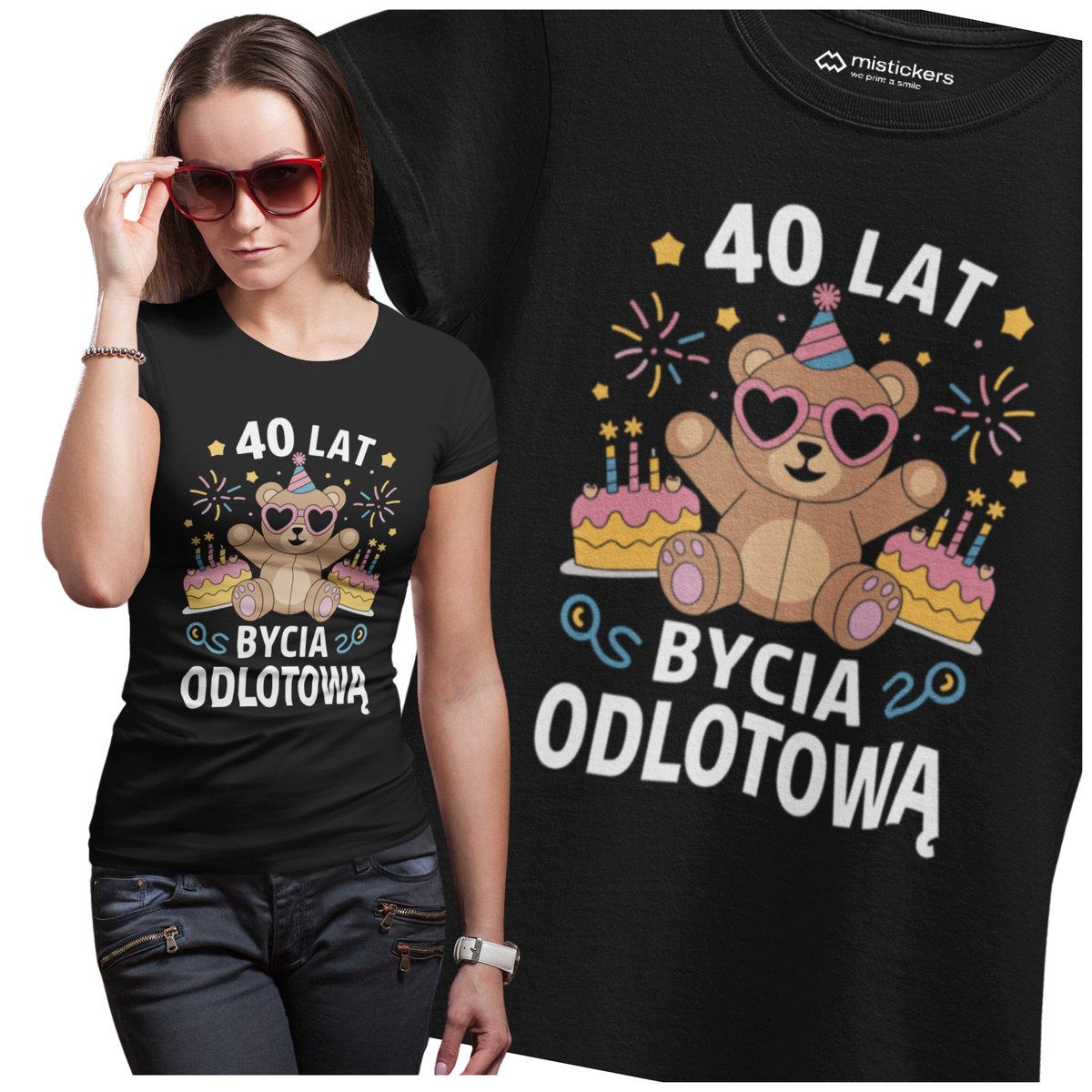 PREZENT NA 40 URODZINY DLA KOBIETY KOSZULKA DAMSKA ŻONY KOLEŻANKI MAMY