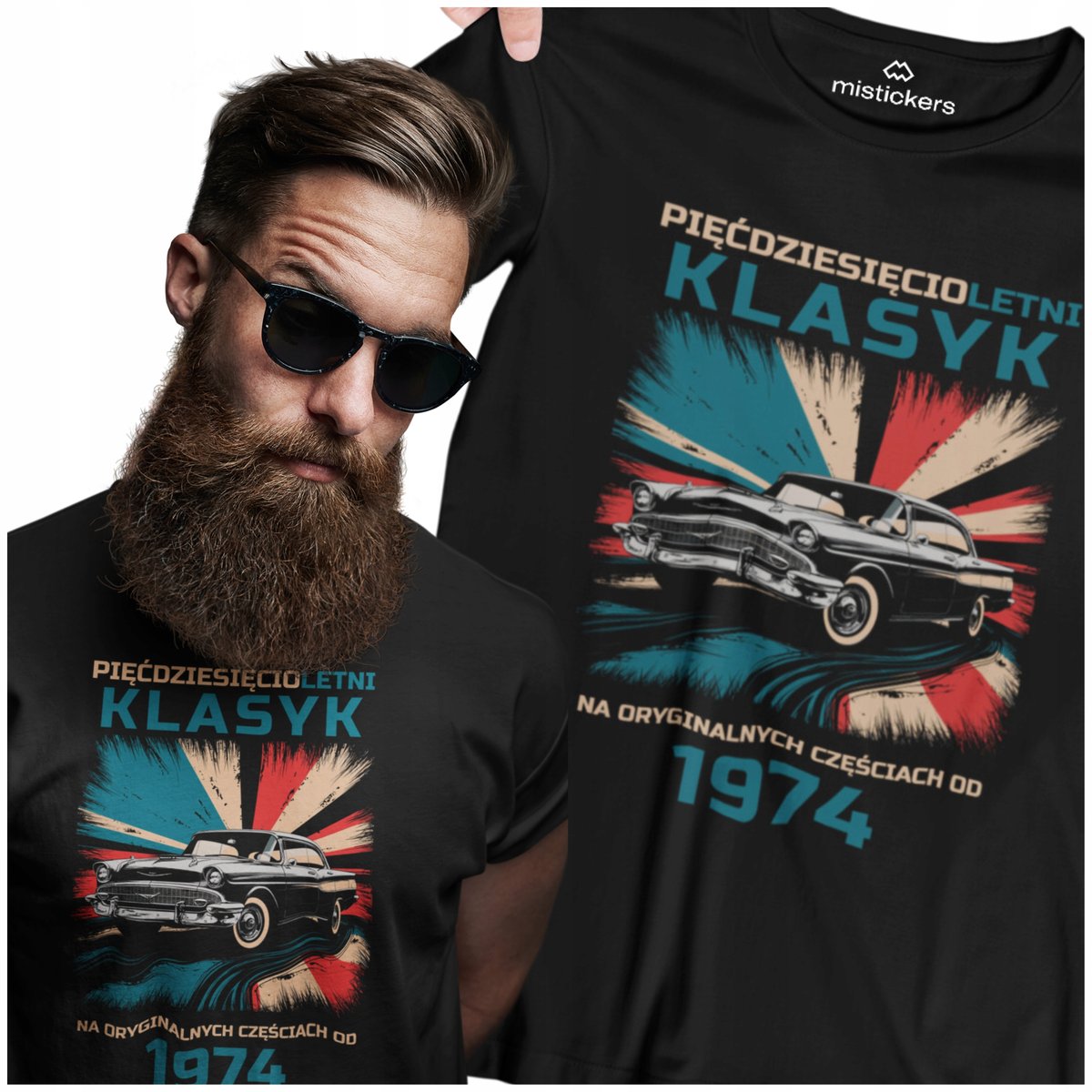 KOSZULKA NA 50 URODZINY PIĘĆDZIESIĄTKĘ MĘSKA DLA FACETA MĘŻCZYZNY T-SHIRT