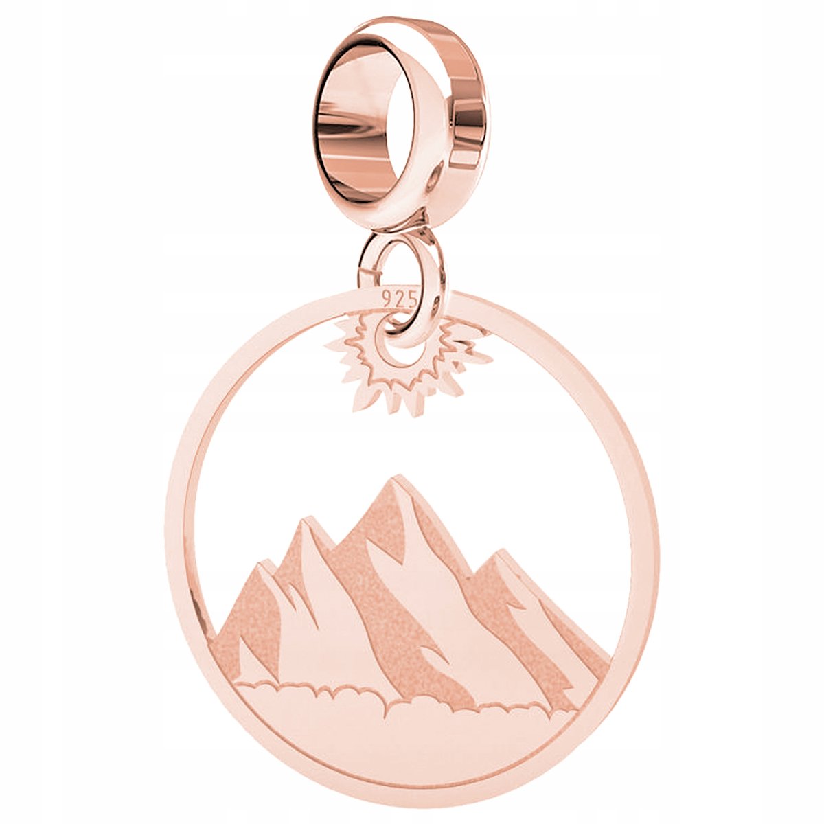 Charms Góry Tatry Zakopane różowe złoto 925