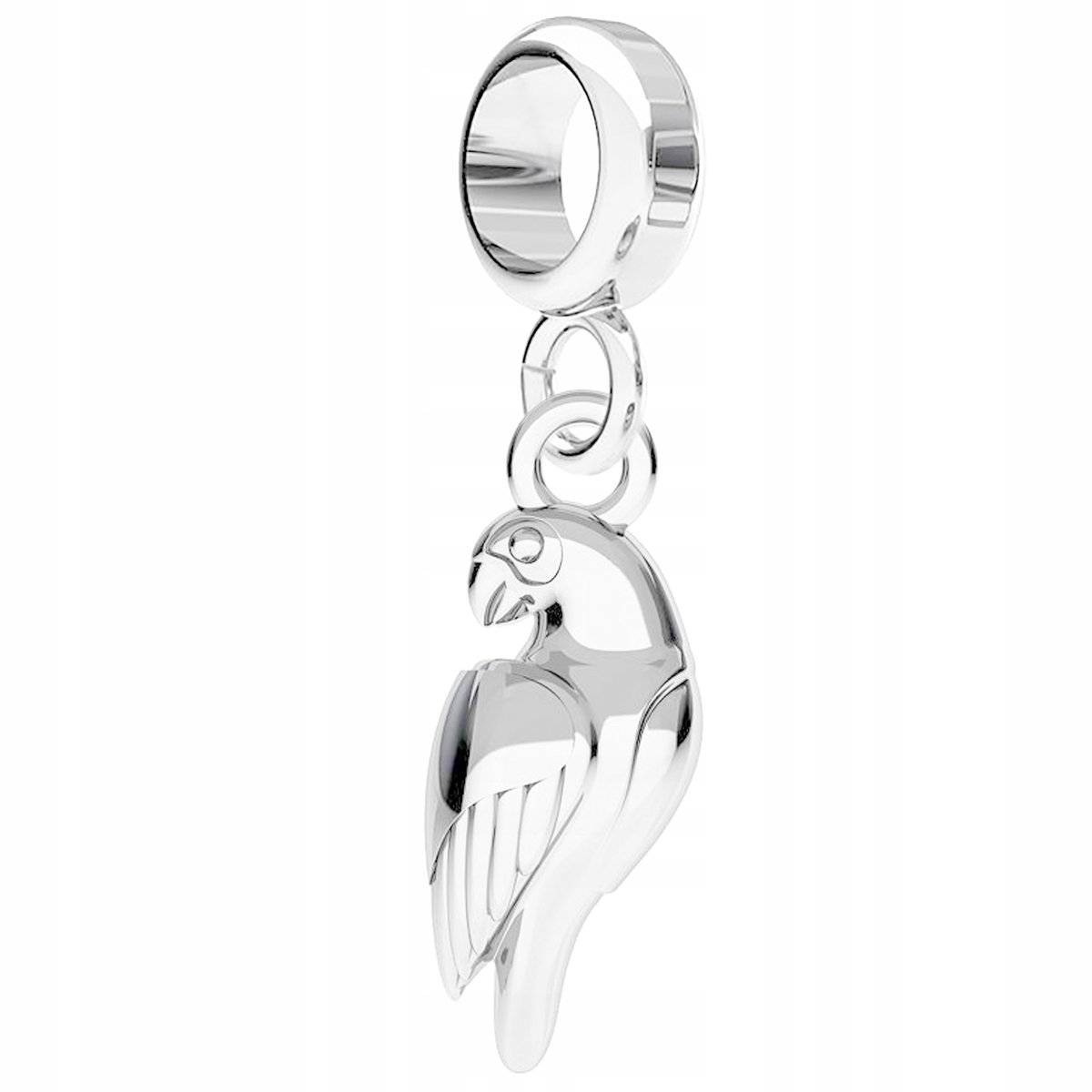 Charms wiszący Papuga Ptak srebro 925