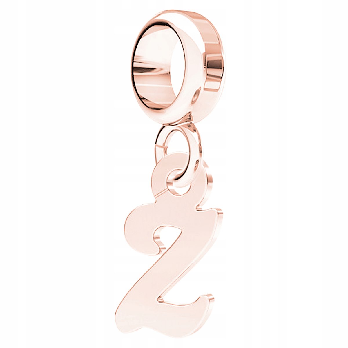 Charms Literka Z różowe złoto 925
