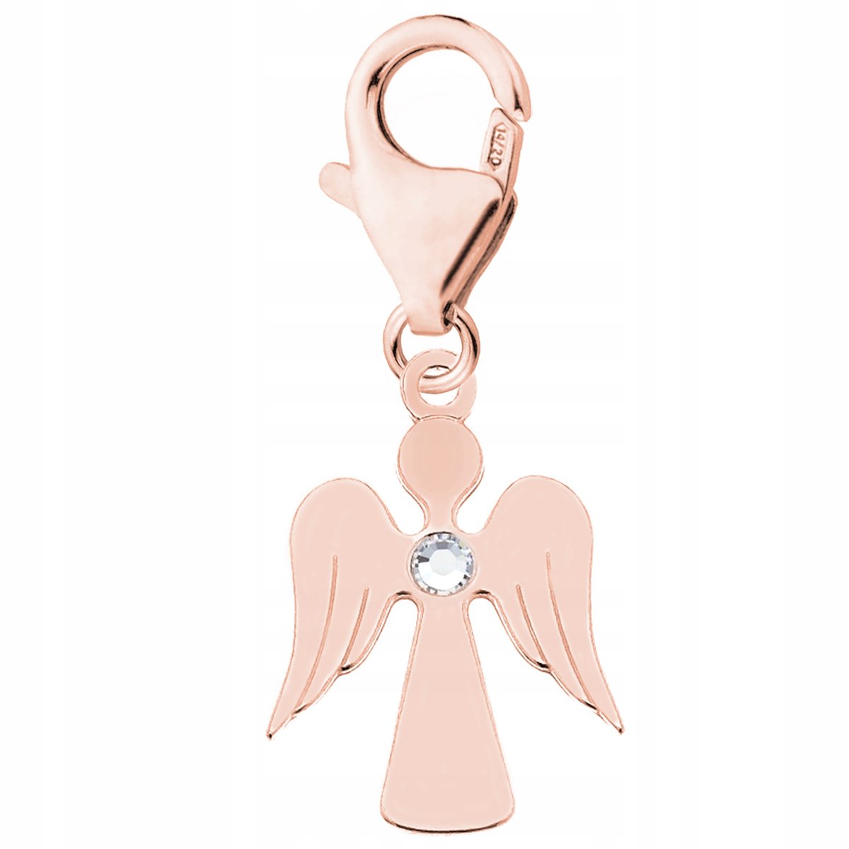 Zawieszka Aniołek różowe złoto srebro 925