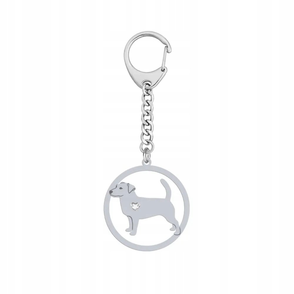 Brelok Srebrny z psem Jack Russell Terrier Krótkowłosy 925 Prezent GRAWER
