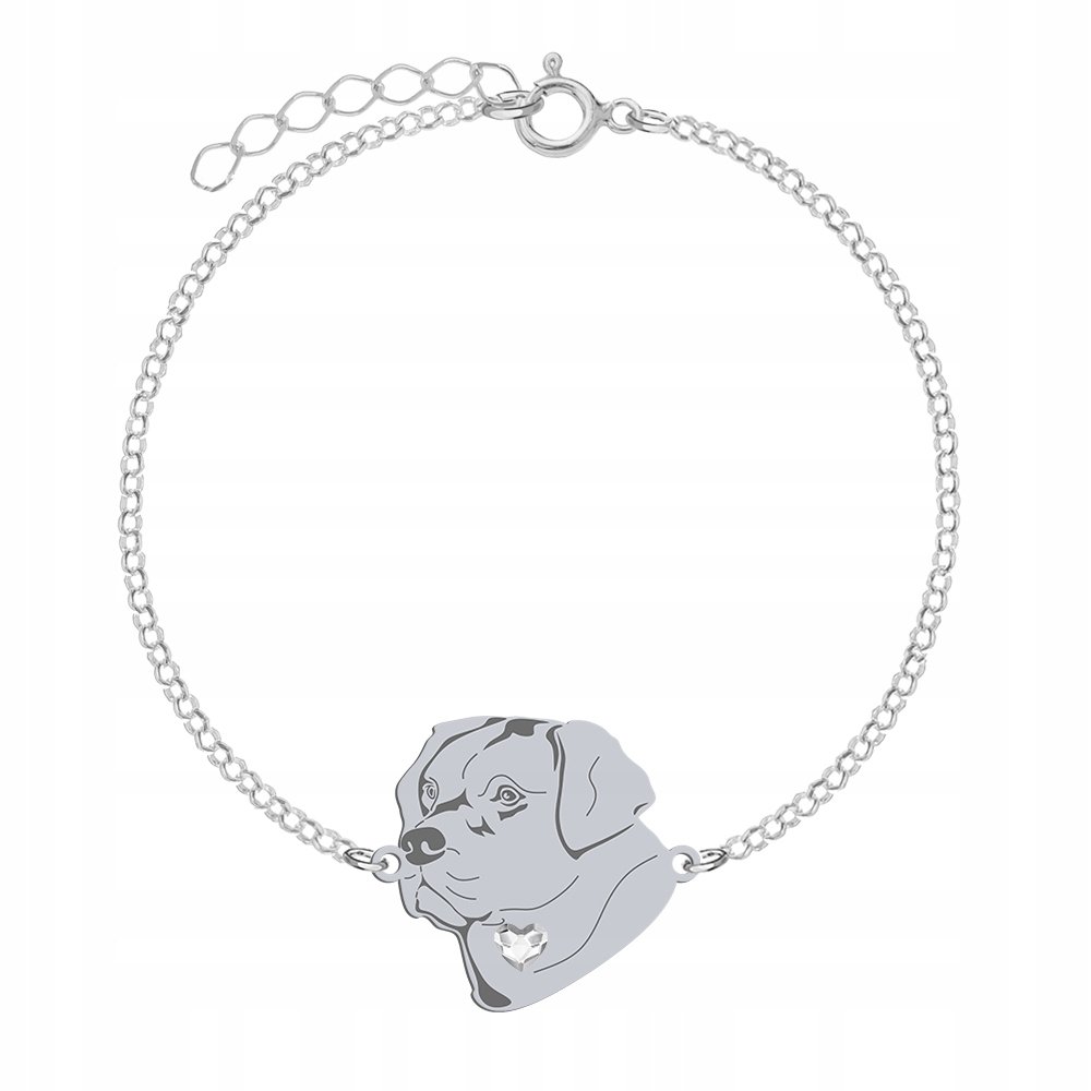 Bransoletka Srebrna z Labrador Retriever 925 Prezent Łańcuszek GRAWER