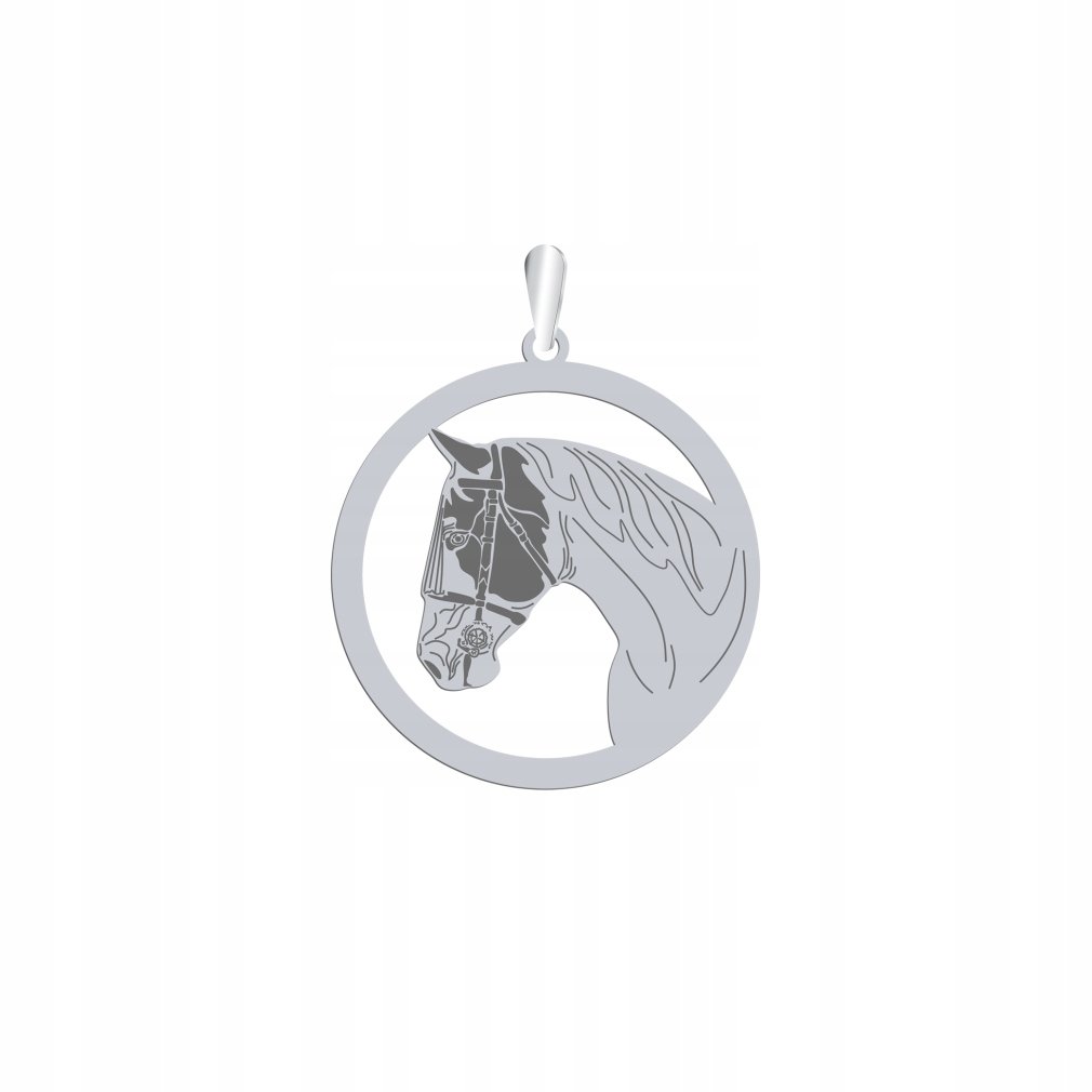 Zawieszka Srebrna Koń American Paint Horse 925 Biżuteria Prezent GRAWER