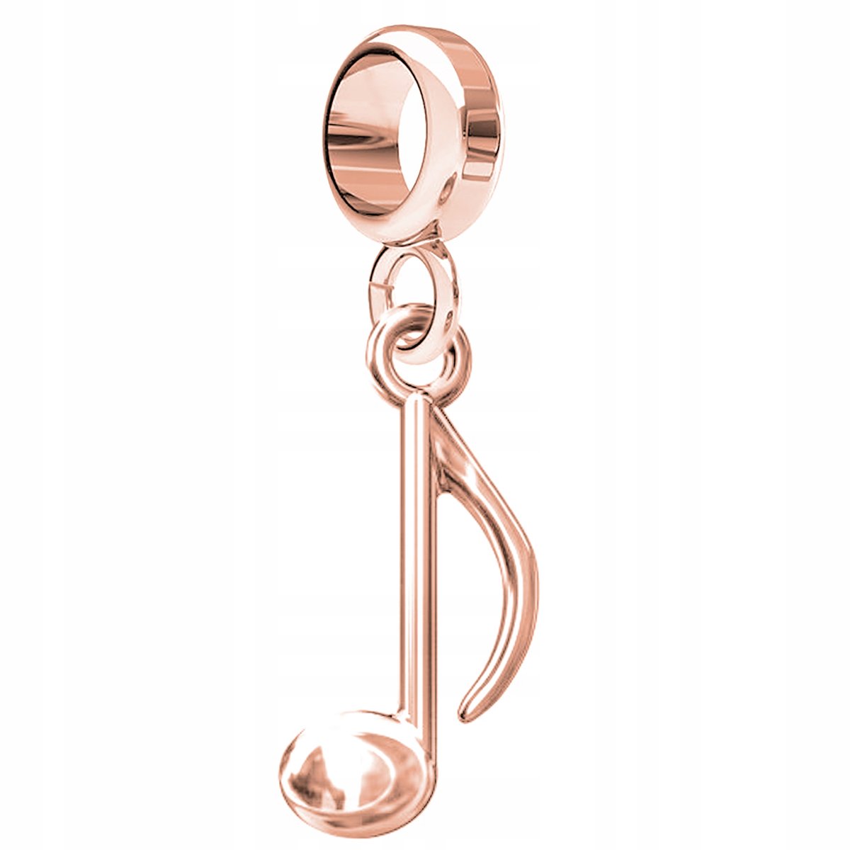 Charms różowy wiszący Nutka srebro 925