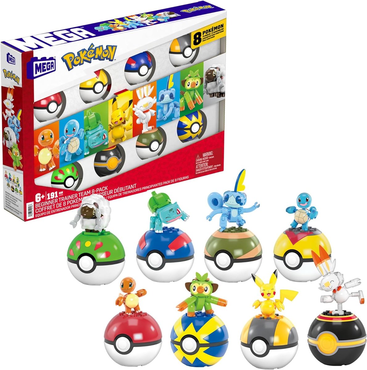 Mattel Mega Pokemon Drużyna Startowa Trenera 8 POKEBALL