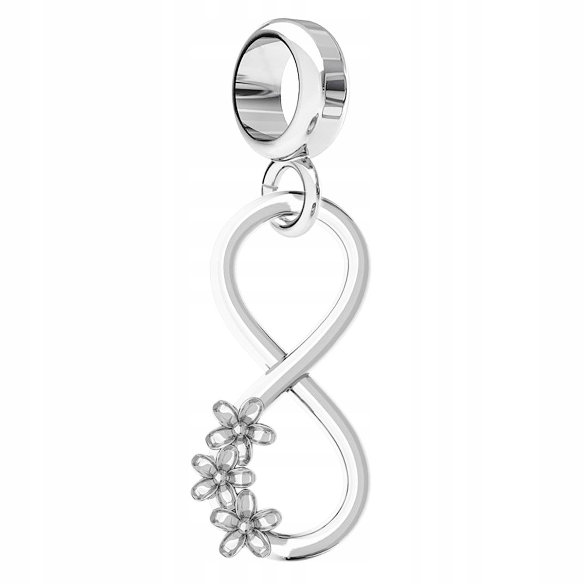 Charms wiszący Infinity Kwiat srebro 925