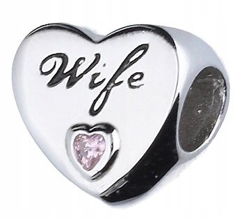 Charms Wife Żona Serce Heart srebro 925