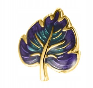 Charms złoty Kolorowy Listek Liść Leaf 925