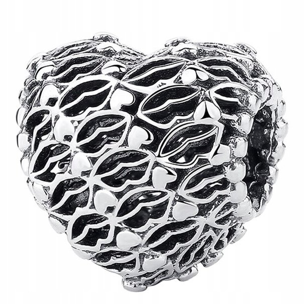 Charms Serduszka serce usta srebro 925