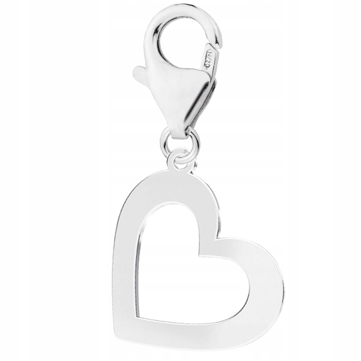 Zawieszka wisząca Puste Serce srebro 925