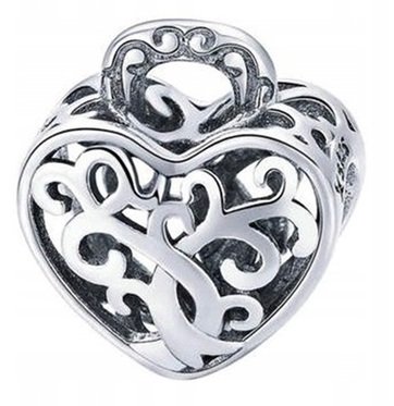 Charms Serce Kłódka miłość srebro 925