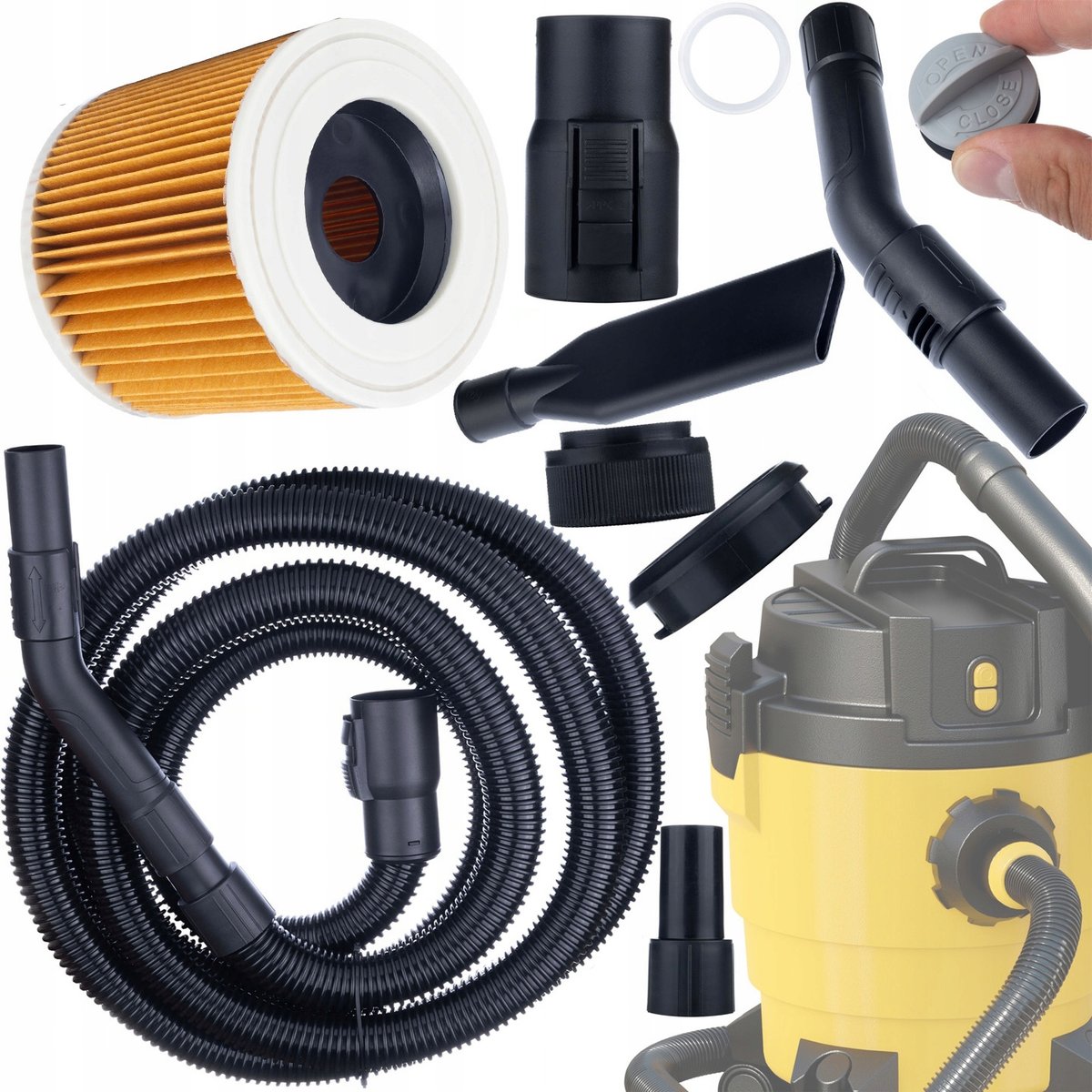 ZESTAW WĄŻ SSĄCY RURA DO ODKURZACZA KARCHER WD2 WD3 + FILTR