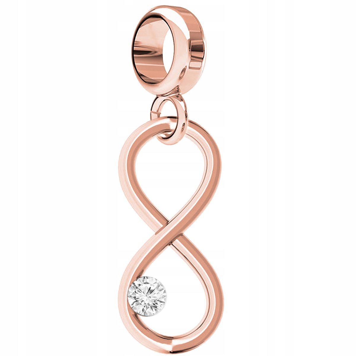 Charms Nieskończoność różowe złoto srebro