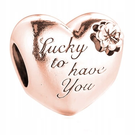 Charms Serce Mom Mama różowe złoto srebro 925
