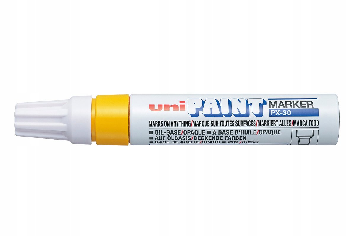 Marker olejowy UNI PX-30 żółty ścięty