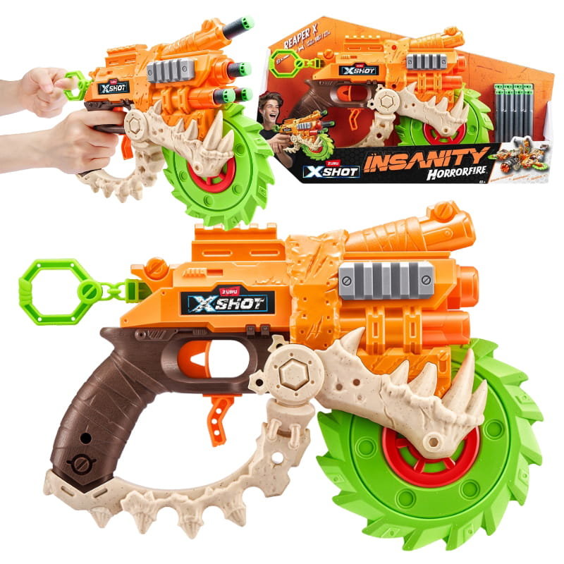 Zuru X-Shot Wyrzutnia Insanity Horrorfire Reaper X 8 Strzałek