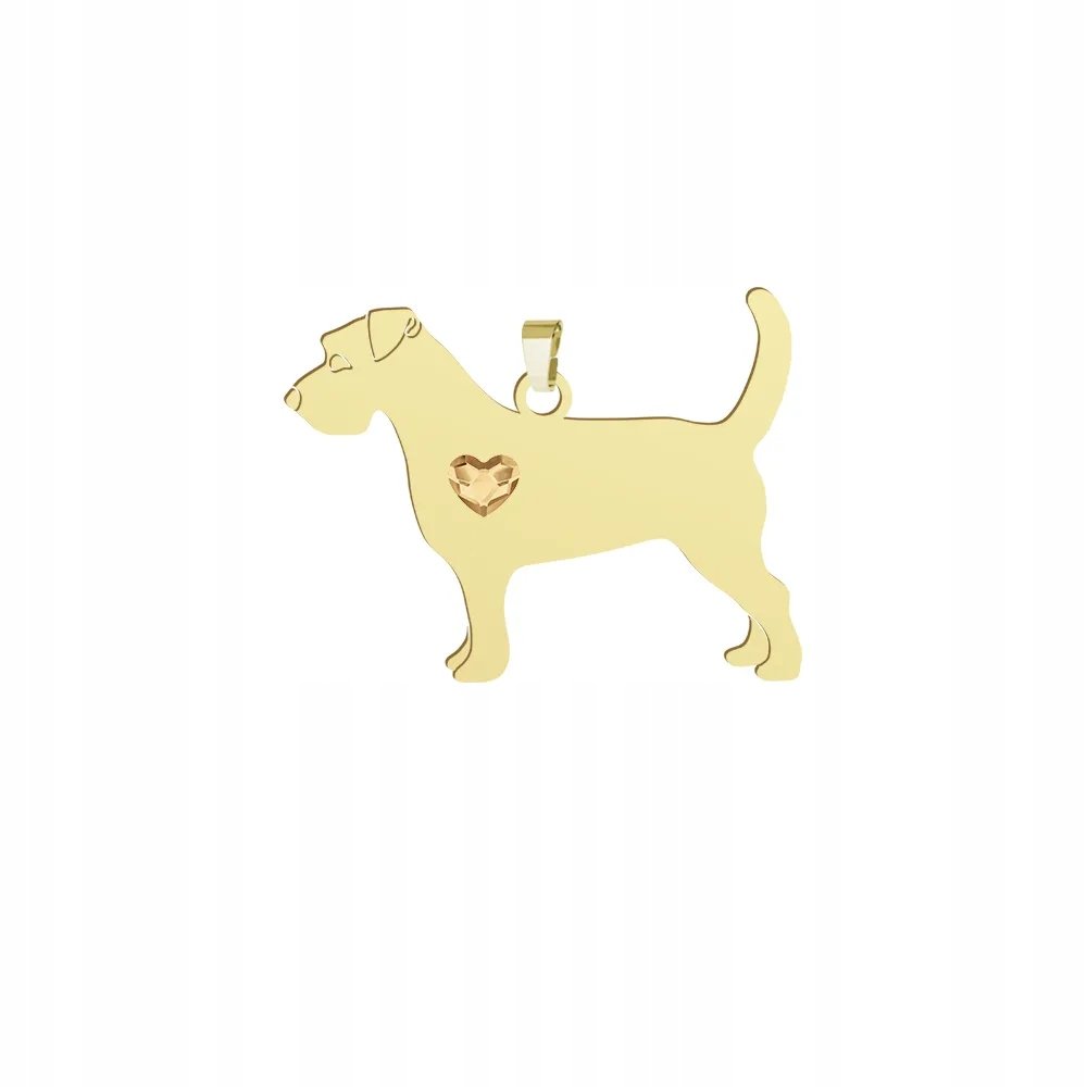 Zawieszka Pozłacana z psem Jack Russell Terrier Szorstkowłosy 925 Prezent