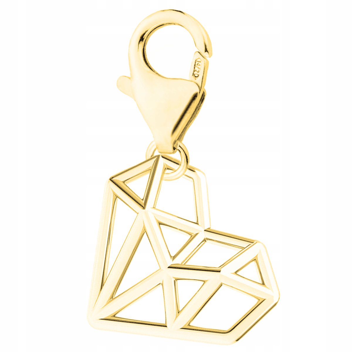 Zawieszka złota wisząca Serce srebro 925