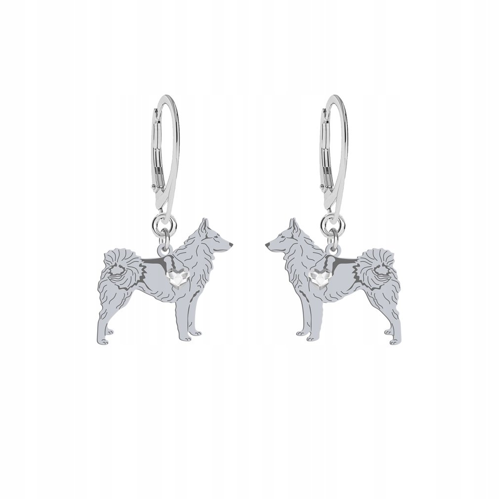 Kolczyki Srebrne z West Siberian Laika 925 na Prezent Biżuteria GRAWER