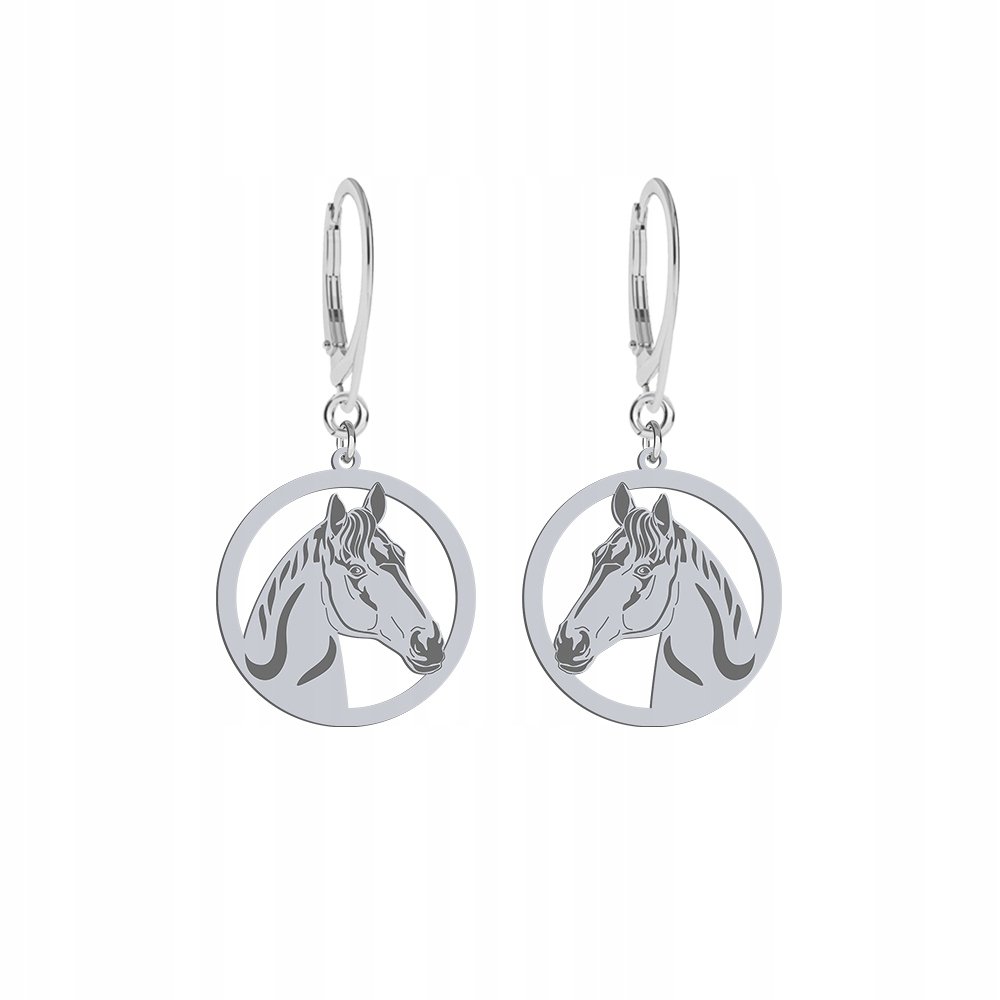 Kolczyki Srebrne z Koniem Trakeńskim 925 Prezent Kobieta Biżuteria GRAWER