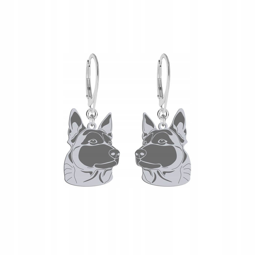 Kolczyki Srebrne z psem Malinois 925 Prezent Kobieta Biżuteria GRAWER