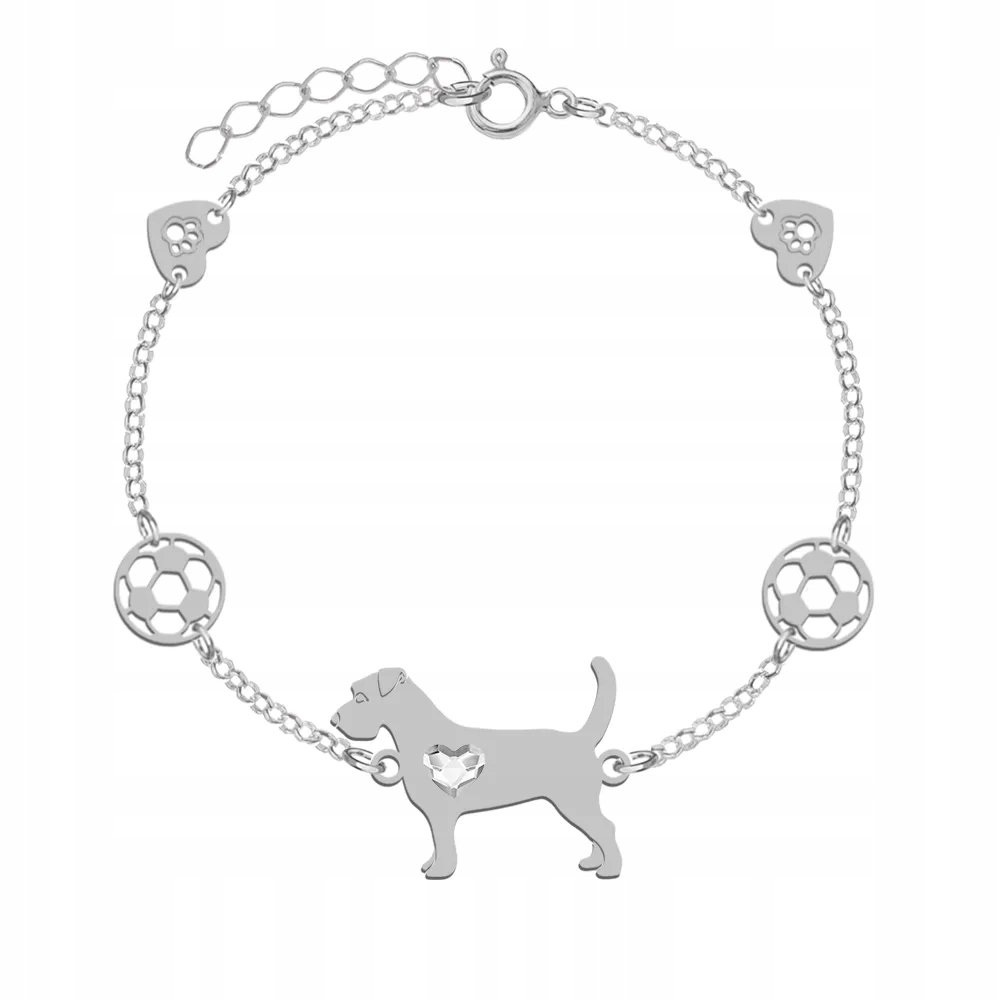Bransoletka Srebrna Jack Russell Terrier Szorstkowłosy 925 Kobieta GRAWER